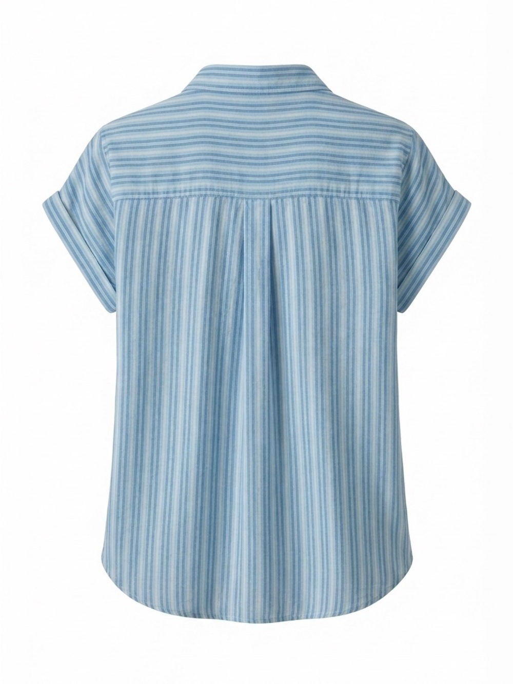 Patagonia Light Blue and White Striped Short-Sleeve Button-Down Shirt - Picture 3 of 12